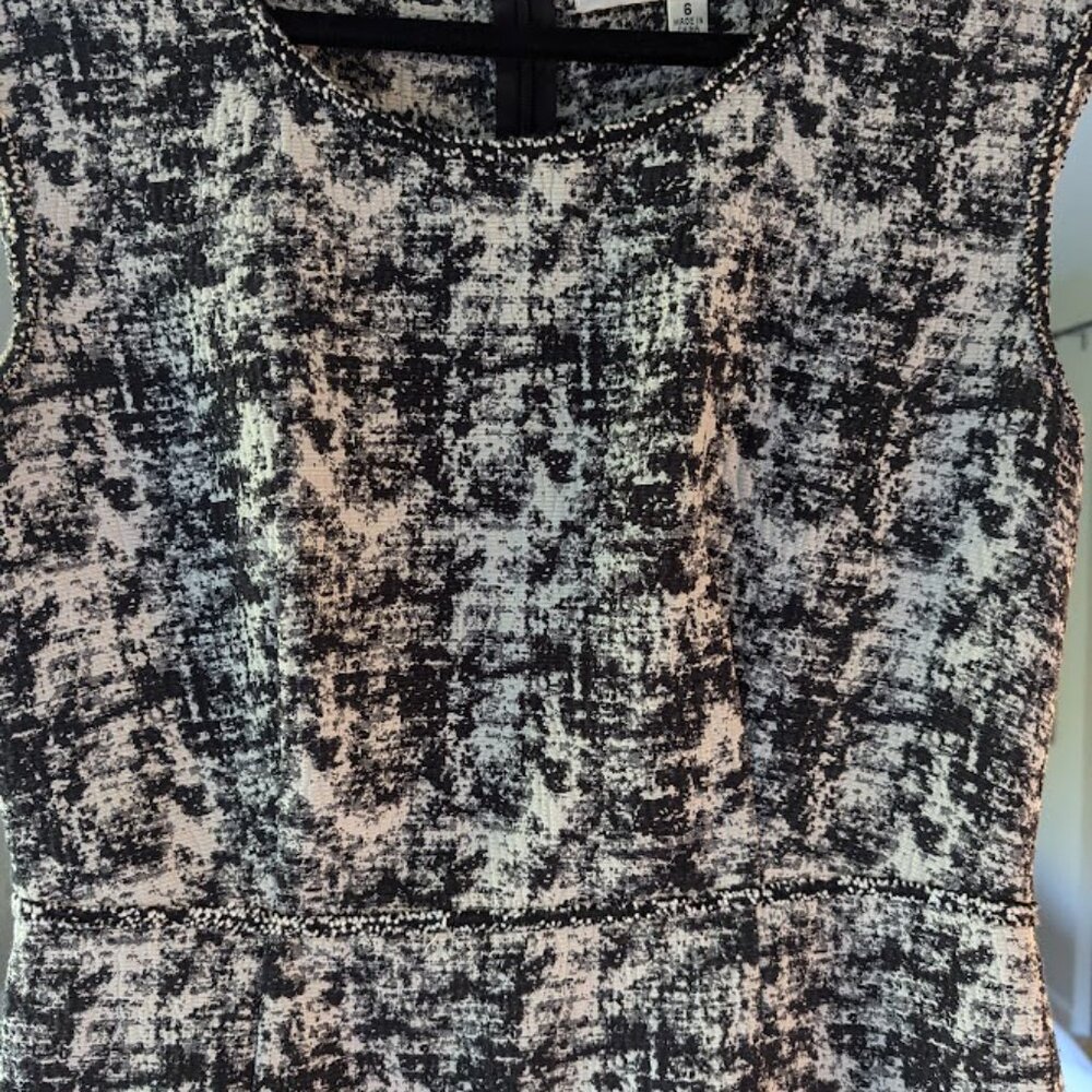 Max Studio Cap Sleeve Tweed Jacquard Sheath Dress - Picture 3 of 5